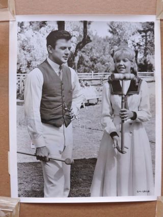 Hayley Mills And James Stacy Playing Croquet Orig Candid Photo 1963 Summer Magic