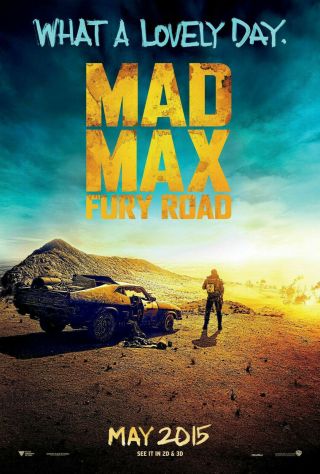 Mad Max Fury Road Movie Poster D/s 27x40