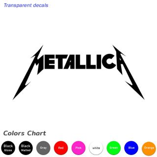 Metallica Logo Vinyl Decal Sticker Wall Car Window Bumper Laptop Guitar Rock