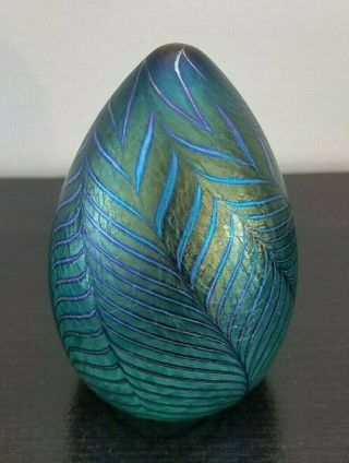 Robert Held Signed Egg Shaped Art Glass