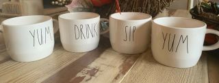 Rae Dunn Yum,  Drink,  Sip Coffee Mugs