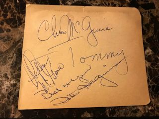 The Mcguire Sisters (dottie,  Christine And Phyllis) Autograph On Album Page
