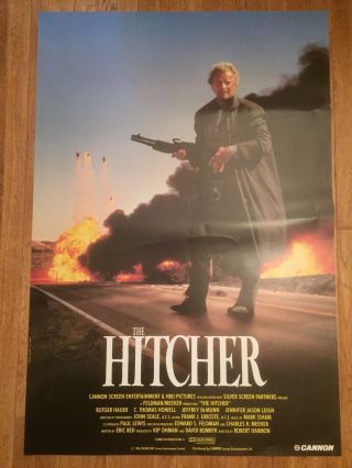 The Hitcher 1986 British Uk Thriller Film Poster Rutger Hauer