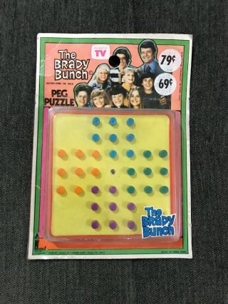 Vintage Toy 1973 The Brady Bunch Peg Puzzle Larami Moc