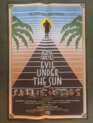 Evil Under The Sun 1982 British Film Poster Agatha Christie