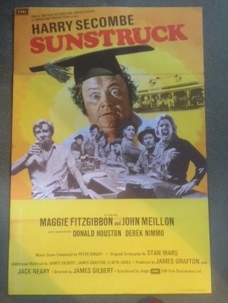 Sunstruck British Comedy Film Poster 1972 Harry Secombe Derek Nimmo