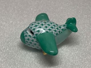 Herend Toy Airplane Green Fishnet Figurine 15080