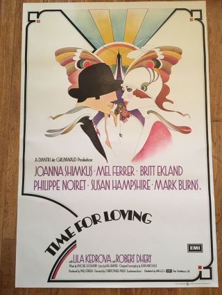 Time For Loving 1972 British Film Poster Joanna Shimkus Art Deco