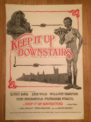 Keep It Up Downstairs 1976 British Comedy Film Poster Diana Dors