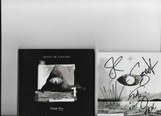 Autographed Alice In Chains Signed Cd Booklet Jerry Cantrell Cd Rainier Fog