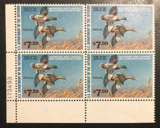 Tdstamps: Us Federal Duck Stamps Scott Rw47 Nh Og P Block Of 4