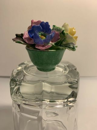 Vintage English Crown Staffordshire Porcelain Flower Arrangement,  Anemone flower 2