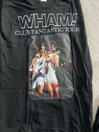 2 George Michael V - Neck T - Shirts Size 2xl - Club Fantastic Tour - I Want Your Sex