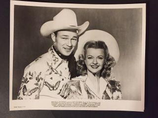 Vintage 1945 Roy Rogers & Dale Evans “utah” Photo