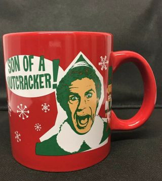 Elf Son Of A Nutcracker Large Red Mug Coffee Cup Will Ferrell Christmas Holiday