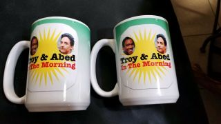 Nbc Tv Show Series Community Troy & Abed In The Morning 16oz Coffee Mug Set Of 2