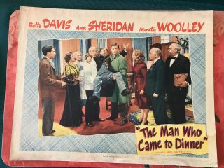 The Man Who Came To Dinner 1942 Warner Brothers 11x14 " Monte Wooley Billie Burke
