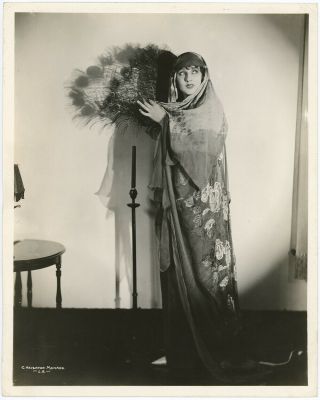 Betty Blythe With Peacock Feather Hand Fan Nomads Of The North Photograph 1920