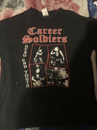 Career Soldiers Shirt Black Large Punk Punx Rock Casualties Exploited L