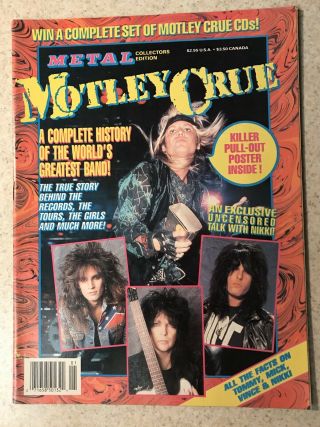 Motley Crue (metal Magazine; 1989) Very Rare/collector’s Edition;