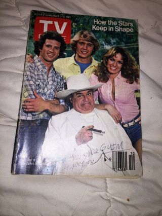 Vintage 1981 Dukes Of Hazzard Tv Guide March 7 - 13 80s Tv Ads Writing Cover