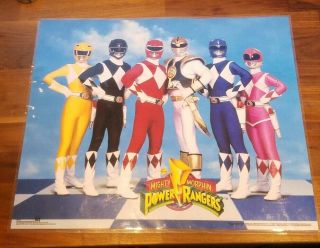 1994 Mighty Morphin Power Rangers Poster Laminated Saban 16x20 Inches