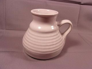 Vintage Frankoma Pottery Wide Bottom Coffee Mug,  White Sand Glaze