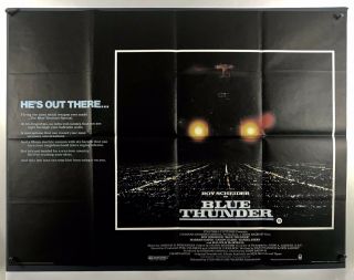 Blue Thunder Movie Poster (fine, ) Uk Quad 30x40 1983 Sci - Fi Roy Schneider 053f