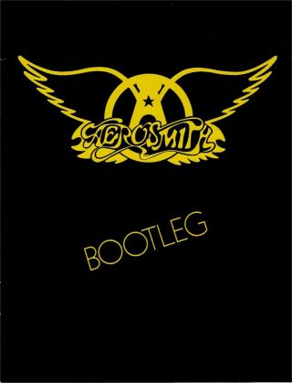 Rare Aerosmith 1978 " Live Bootleg " Us Tour Program