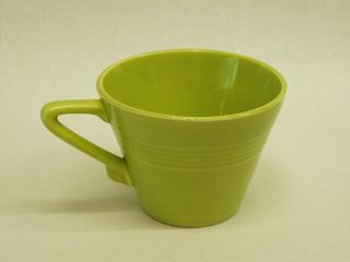 Vintage Harlequin Tea Cup Chartreuse Green Homer Laughlin China 1950 