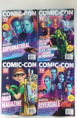 Comic Con 2018 Excl Tv Guides Set Of 4 Mad Supernatural Riverdale Flash Arrow