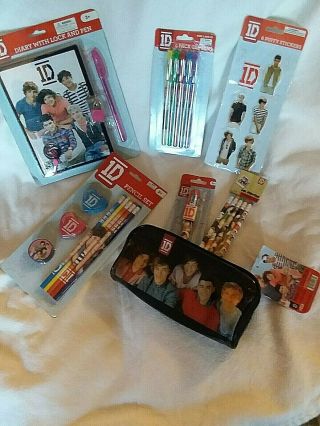 Rare One Direction,  Collectible Nwt Back To School Supplies Diary,  Pens Pencils