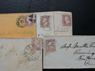 Lot X5 Washington Dc 1860s Civil War Era Stamps General Ellet,  Ct Il Ny L@@k