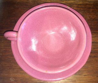 Rare BRAYTON LAGUNA Hand Crafted CA Pottery Cup & Saucer - 4.  25 
