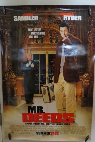 Mr.  Deeds - 27 " X40 " 2 Sided Movie Poster - Adam Sandler Winona Ryder