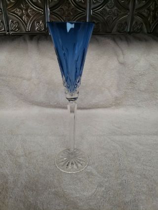 Waterford Lismore Jewels Sapphire Blue Champagne Flute (1) 12 " H 149559
