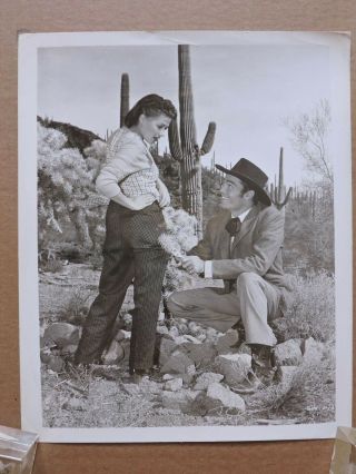Yvonne De Carlo With John Russell Candid Western Photo 1949