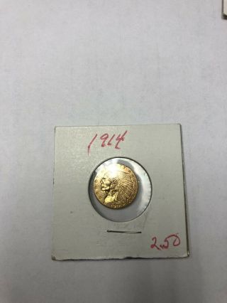 1914 U.  S.  Indian Head $2.  50 Gold Coin