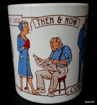 Coffee Mug Coronation Street Then & Now UK TV Soap 1988 8oz Kiln Craft Vtg 2