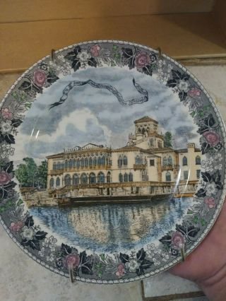 John Ringling Residence Plate Sarasota Historical Staffordshire Ware Plate