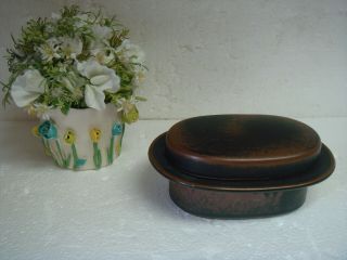 Arabia Ruska Buttertray With Lid 6 7/8 Inch Item 100