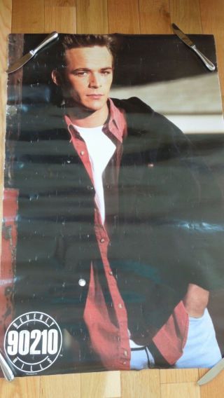 Vtg Luke Perry Beverly Hills 90210 Sexy Dylan 21 X 32 Poster 1991 Spelling Ent