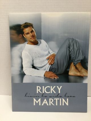Ricky Martin School Binder Folder 2 Pocket Tour Concert