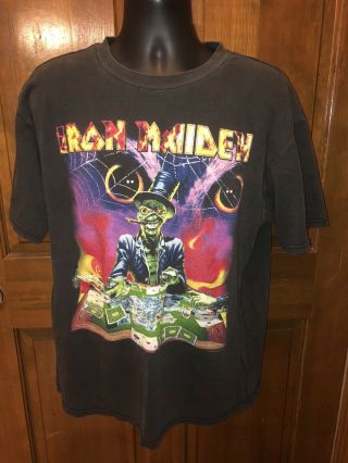 Vintage Iron Maiden Concert Shirt Large 1998 Poker