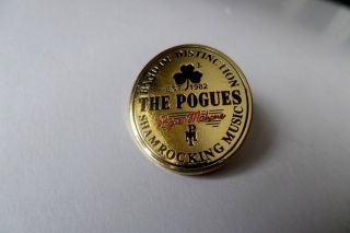 The Pogues Folk Punk Metal Badge Celtic Irish Dropkick Murphys Rare