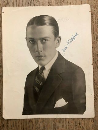 Vintage - Signed Jack Pickford Silent Film Actor - Brother To Mary Pickford