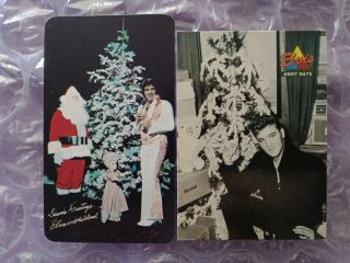 Elvis Presley Merry Christmas 2019 From Elvis Pocket Calendar& Trading Card