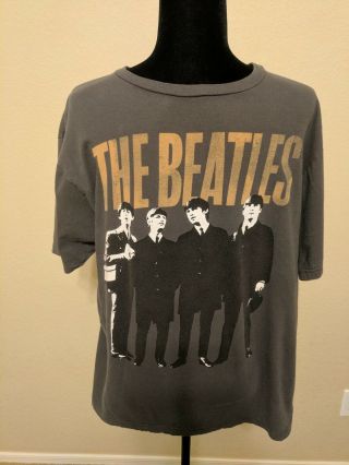 Beatles T - Shirt Black With Paul,  John,  George,  And Ringo Size Xl