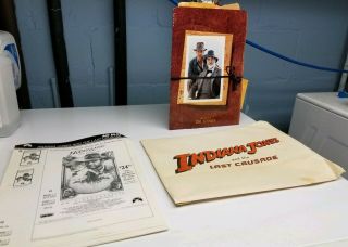 Vintage Indiana Jones & The Last Crusade 1989 Video Store Promo Materials & Pins