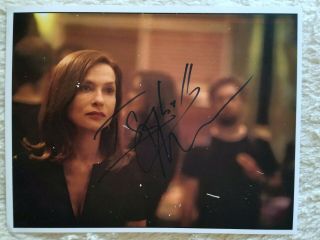 Isabelle Huppert Autograph Signed Color Photo 8.  5x11 Signed In Person Authentic